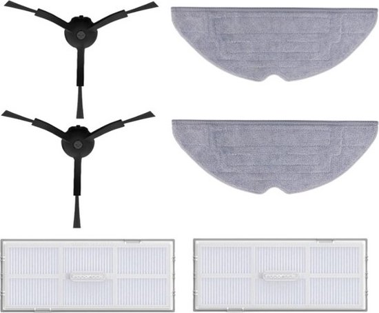 Roborock Originele Robotstofzuiger Onderdelen-Accessoires Kit-Voor Roborock S8/S8+-Wasbare Filter2, Dweildoek2, Zijborstel*2