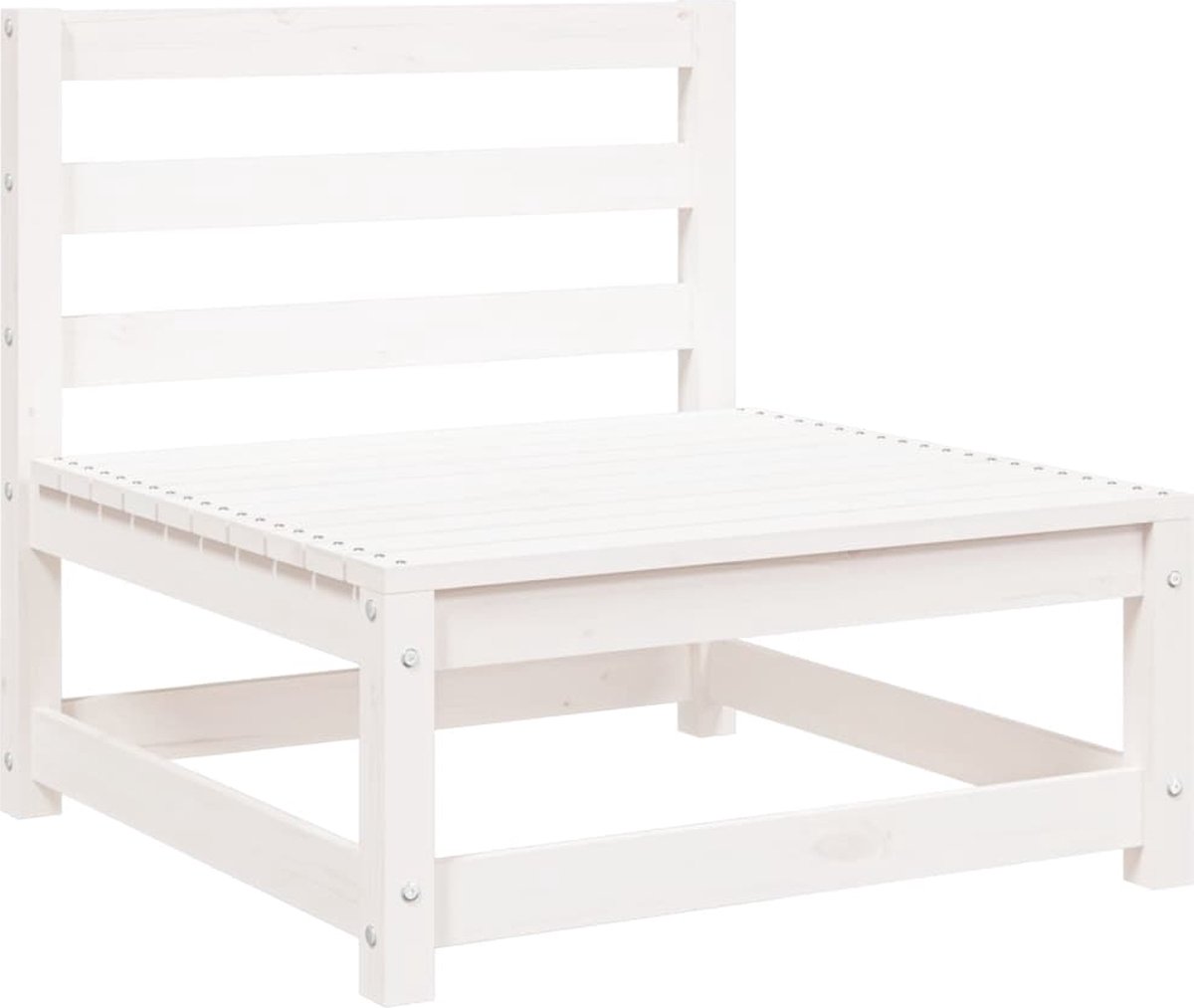 VidaXL Tuinbank zonder armleuningen 70x70x67 cm massief grenenhout wit