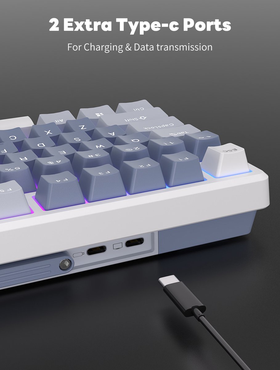 Royal Kludge RKM75 - Wireless Gaming Keyboard thumbnail 2