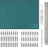 Bol.com Belle Vous 65 Delige Hobby Messen Set met A4 Snijmat - Exacto Precisie Snij Hobby Messen & Snijmat - Ideaal voor Papierh... aanbieding
