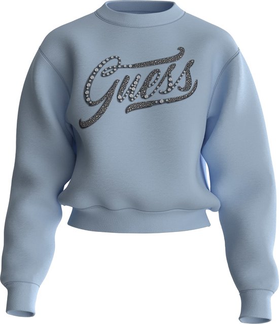 Pull Femme Guess CN Stones Logo Sweater - Blauw - Taille M