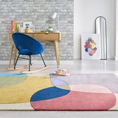 Flycarpets Rado Glow Modern 3D Design - 100% Wol Vloerkleed - Multi - 120x170 cm