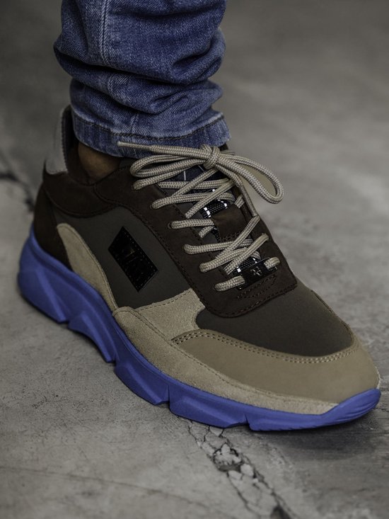 AB Lifestyle Sneakers Runner II Triple Taupe Blue Heren