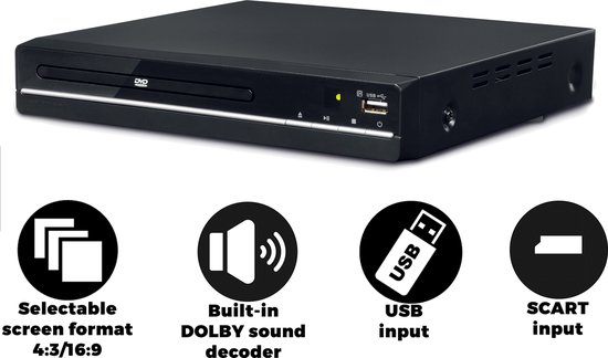 Denver DVD Speler met HDMI - Ondersteund FULL HD - CD Speler - Dolby Digital Decoder - Coax / Scart / USB - DVH7787SMK2 van Denver — afbeelding 2