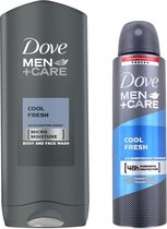 Dove Men + Care Cool Fresh SET - Douchegel + Deo Spray - 1 + 1