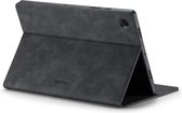 Samsung Galaxy Tab A9+ Bookcase hoesje - CaseMania - Effen Zwart - Kunstleer