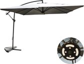 Concept-U - 3 x 3 m grijs LED -parasol SOLENZARA