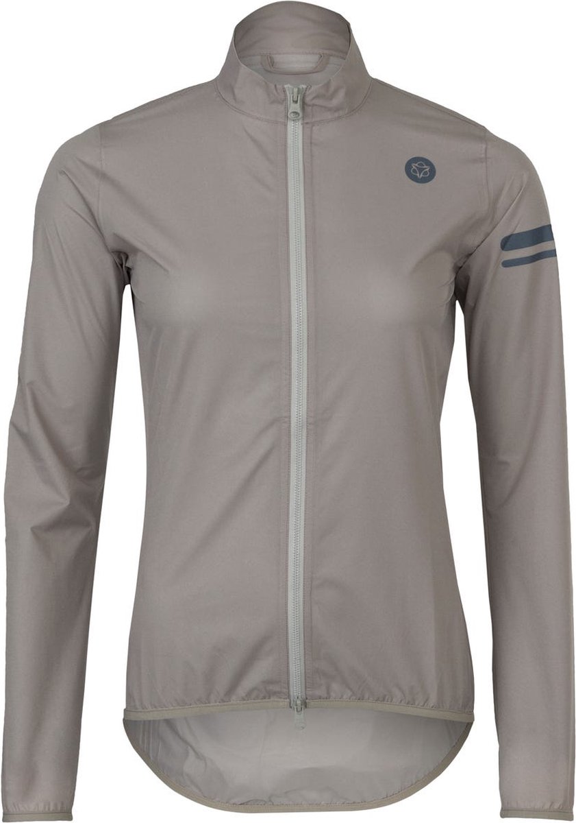 AGU Ultralight - Regenjas - Dames - Fietsjack - Grijs - 15.000 waterkolom - M - Minder dan 100 gram - Opvouwbaar - Getapete naden