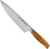 Couteau de chef Forged Eikaso - Line - 18 cm forgé en bois d'olivier - Chef-d'œuvre de Solingen