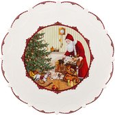 Villeroy & Boch Toy's Fantasy Gebakbord groot - Santa brengt cadeaus d: 43 cm / h: 2,5 cm