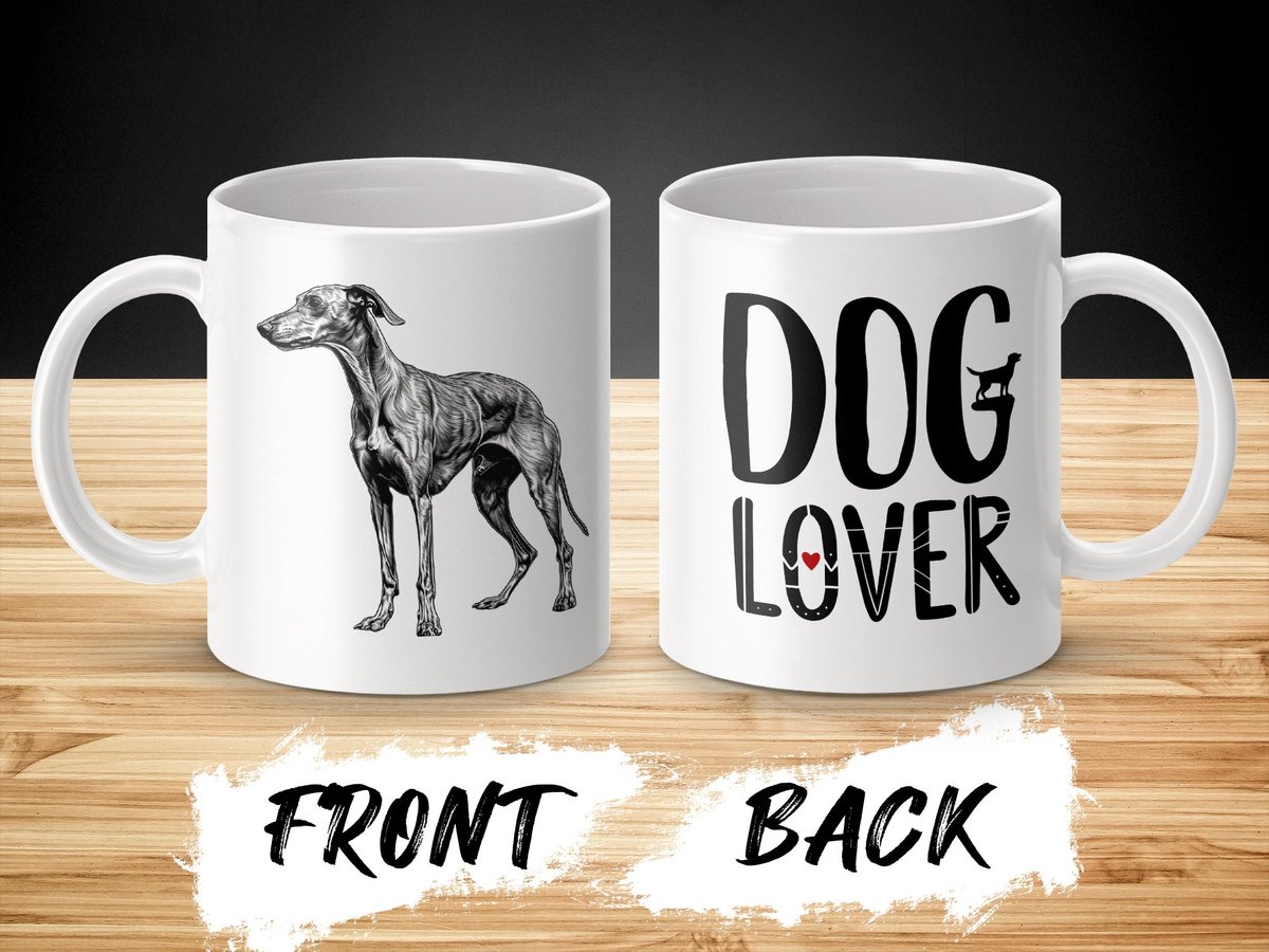 Mok Greyhound dog - hond / dog lover