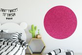 WallCircle - Wall Circle - Wall Circle Indoor - Plat avec une structure pailletée rose - 140x140 cm - Décoration murale - Peintures Ronds
