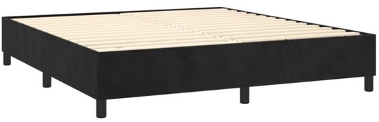 vidaXL-Boxspring-met-matras-fluweel-zwart-160x200-cm