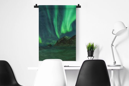 Tapisserie - Aurores boréales - Ciel étoilé - Norvège - 60x90 cm - Tapisserie