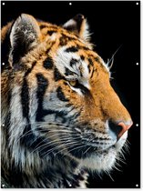 Poster Jardin tigre de Sibérie Portrait 100x200 cm - Toile de jardin / Toile d'extérieur / Peintures d'extérieur (décoration de jardin) XXL / Grand format!