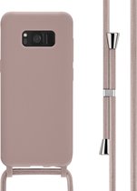 iMoshion Hoesje Geschikt voor Samsung Galaxy S8 Hoesje Met Koord - iMoshion Siliconen hoesje met koord - roze
