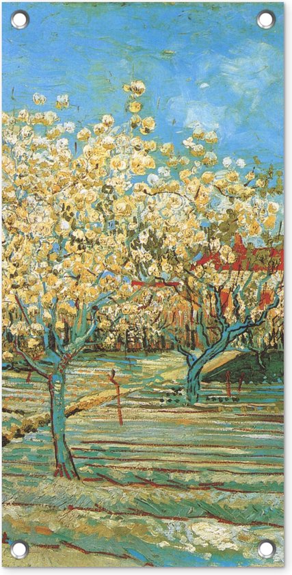 Tuinposter Boomgaard in bloei - Vincent van Gogh - 30x60 cm - Tuindoek - Buitenposter