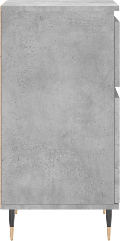 vidaXL Buffet 40x35x70 cm Bois d'ingénierie Béton Gris - Buffet - Commodes - Armoire de rangement - Armoire murale