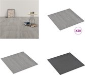 vidaXL Vloerplanken 20 st zelfklevend 1-86 m² PVC grijs gespikkeld - Vloerplank - Vloerplanken - Vloertegel - Vloertegels
