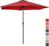 Uniprodo Grote parasol - rood - zeshoekig - Ø 300 cm - kantelbaar
