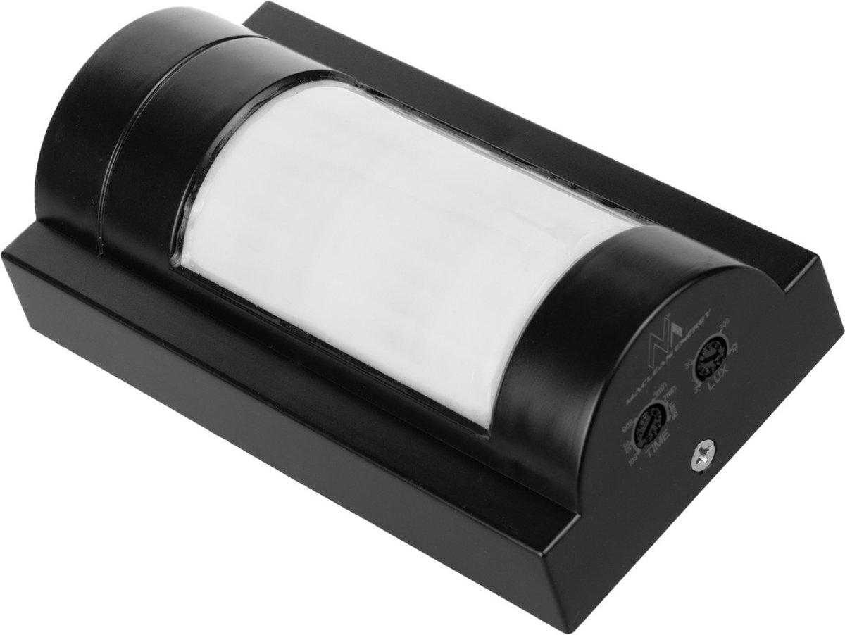 Maclean - MCE385 PIR bewegingsmelder met bereik tot 12m voor buiten - infrarood - schemersensor - 1200W - IP65 - Zwart