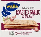 Wasa - Delicate Crisp Crackers - Roasted Garlic & Seasalt - 190 gr