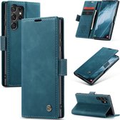 CaseMe Book Case - Geschikt voor Samsung Galaxy S24 Ultra Hoesje - Blauw