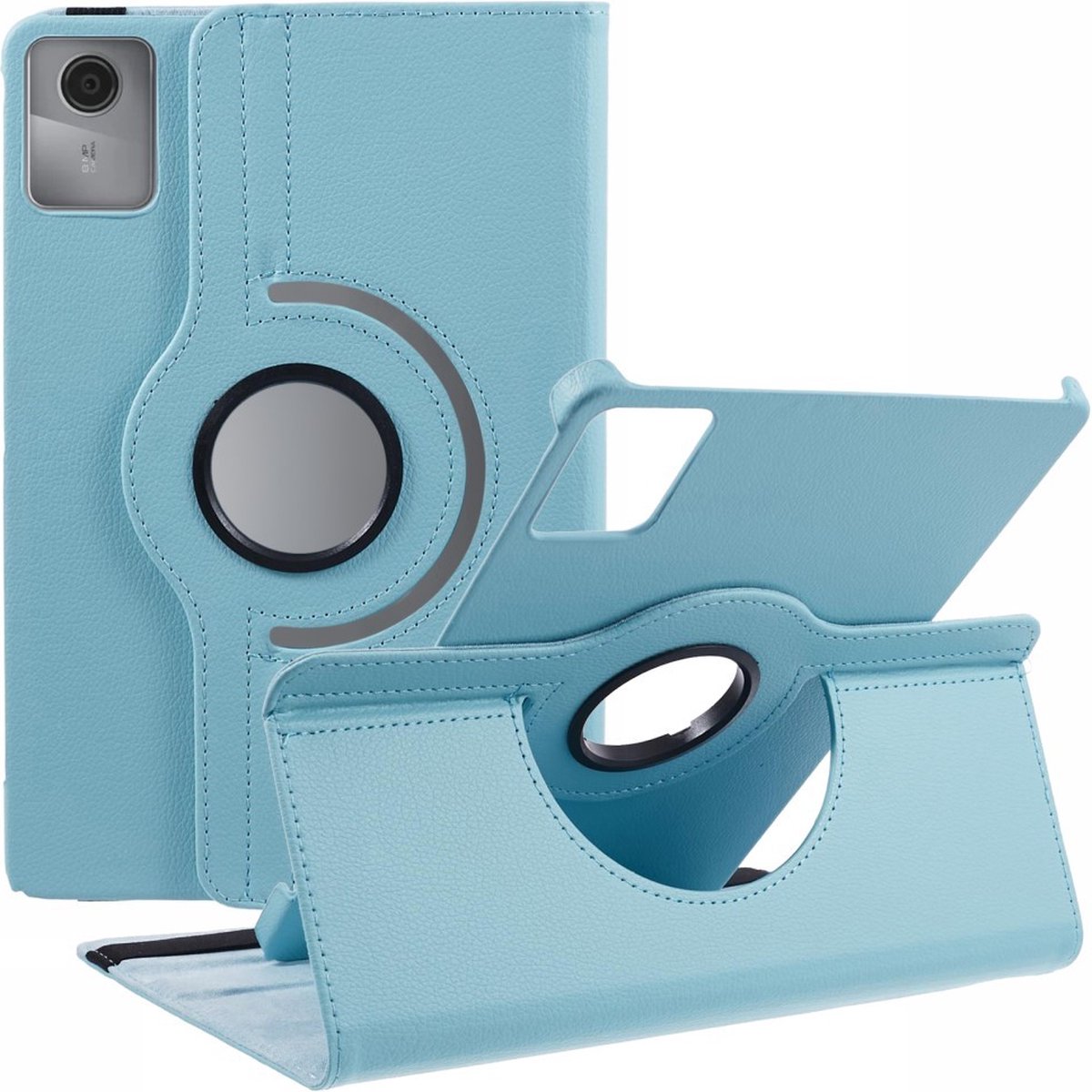 Tablethoes geschikt voor Lenovo Tab M11 Hoesje - 360° Rotating Book Case - Lichtblauw