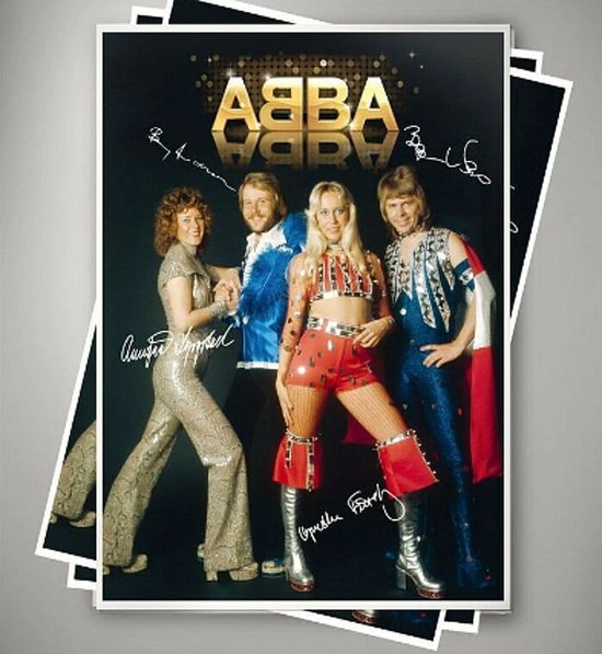 Allernieuwste.nl® Canvas Schilderij Popgroep ABBA Tribute - Popsterren Bands Poprock - Kleur - 40 x 60 cm