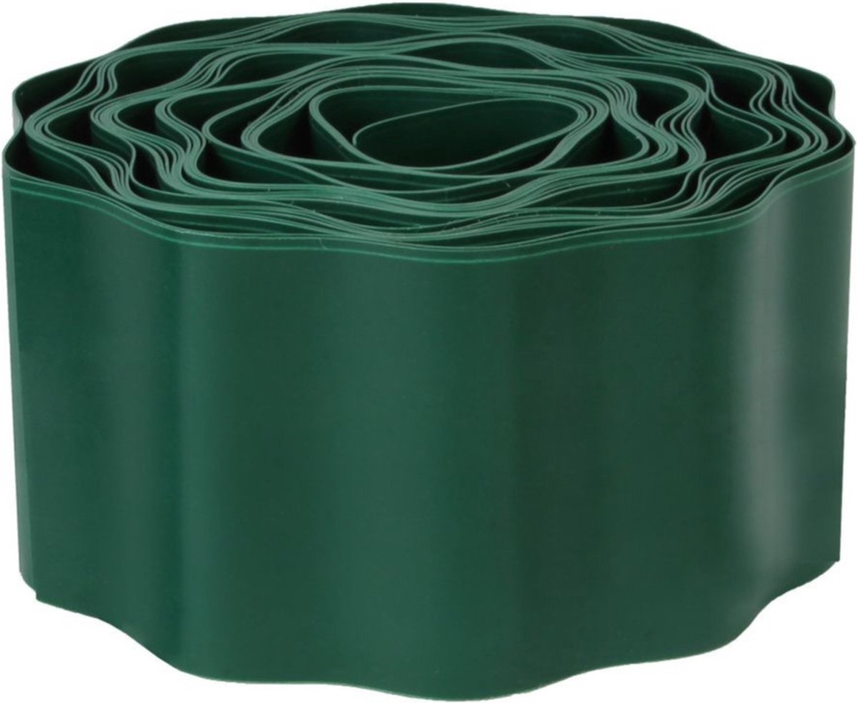 Pakket van 3x stuks kunststof borderranden / grasranden / perkrand groen - 9 meter x 9 centimeter hoog