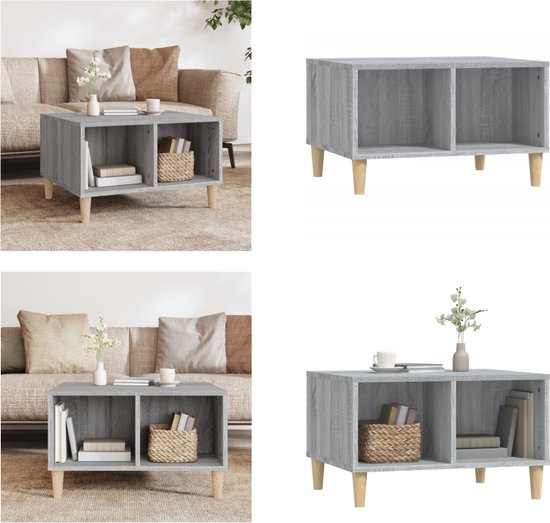 Salontafel 60x60x30 cm bewerkt hout oud houtkleurig kopen? | .nl