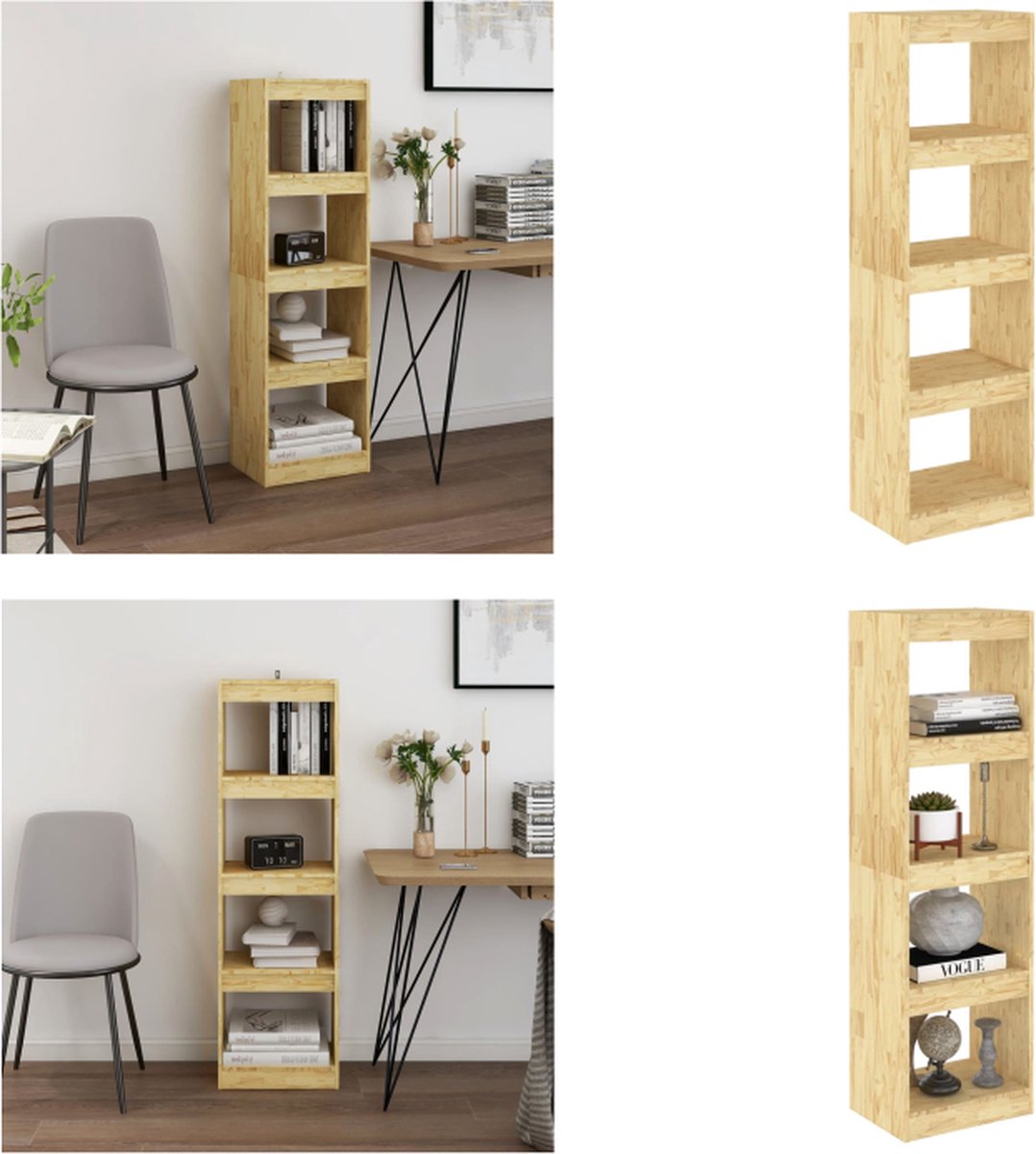 vidaXL Boekenkast/kamerscherm 100x24x94 cm hoogglans wit, boekenschap, boekenplank, boekenrek, boekenschappen, boekenplanken, boekenrekken