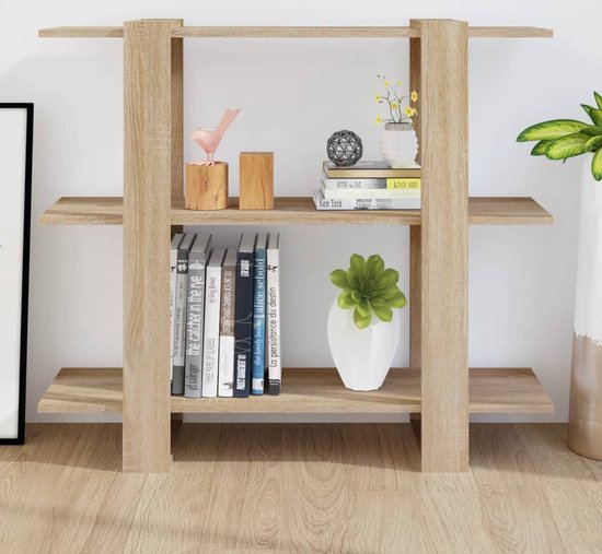 vidaXLBoekenkast/kamerscherm 100x24x94 cm sonoma eikenkleurig