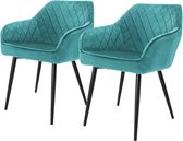 Set van 2 eetkamerstoelen Amino velvet | ML-Design