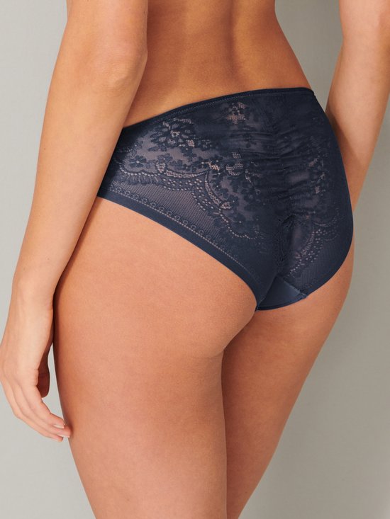 SCHIESSER Invisible Lace slip (1-pack) - dames slip microvezel kant nachtblauw - Maat: 36