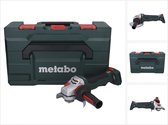 Metabo WPBA 18 LTX BL 15-125 Quick DS accu haakse slijper 18 V 125 mm borstelloos + metaBOX ( 601734840 ) - zonder accu, zonder lader