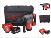 Milwaukee M18 ONEFHPX-551X Snoerloze combihamer 18 V 5.0 J Brushless + 1x accu 5.5 Ah + lader + HD doos