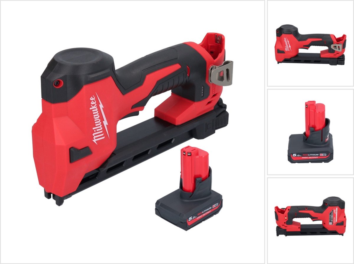 Milwaukee M12 BCST-501 accu tacker 12 V 19 x 25 4 mm + 1x oplaadbare batterij 5.0 Ah zonder lader