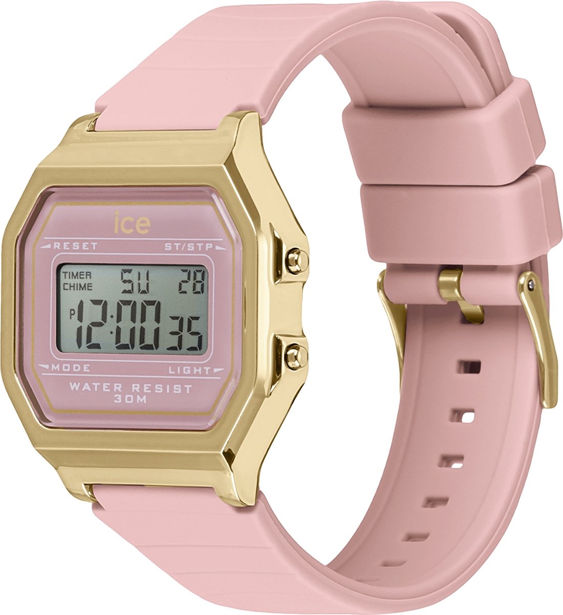 Ice Watch ICE digit retro - Blush pink 022056 Horloge - Siliconen - Roze - Ø 33 mm