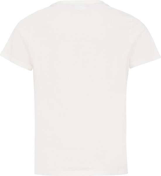 Basic Short Sleeve With Chest Print Jongens - Off White - Maat 158-164