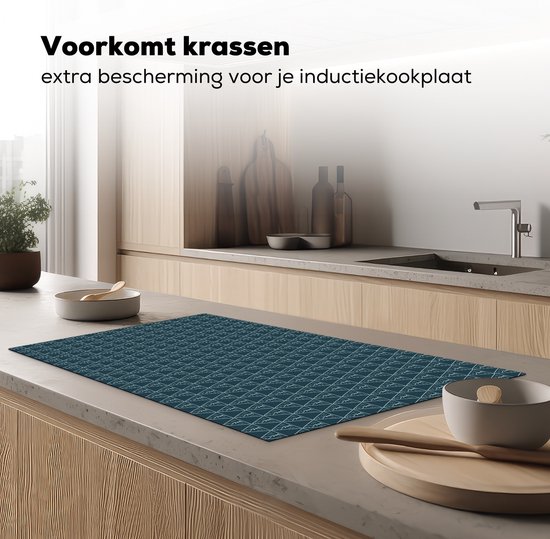 KitchenYeah® Inductie beschermer 91.2x52 cm - Design - Jongens - Driehoek - Kind - Kookplaataccessoires - Afdekplaat voor kookplaat - Inductiebeschermer - Inductiemat - Inductieplaat mat