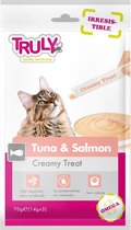 Truly - Tonijn & Zalm - Creamy Lickable - Kattensnack - Voordeelbundel 5 stuks