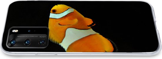 Coque Huawei P40 Pro - Poisson - Ligne - Zwart - Coque de téléphone en Siliconen