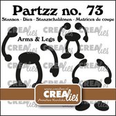 Crealies Partzz Armen en benen voor fruit CLPartzz73 40x47mm (08-23)