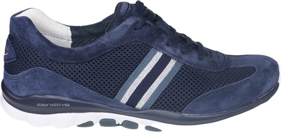 Gabor rollingsoft sensitive 86.966.16 - dames rollende wandelsneaker - blauw - maat 44 (EU) 9.5 (UK)