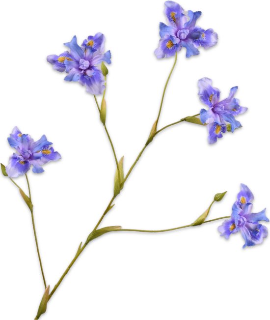 Silk-ka Kunstbloem-Zijden Bloem Iris Tak Lavendel 86 cm
