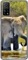 Geschikt voor Xiaomi Mi 10T 5G hoesje - Olifant - Water - Dieren - Natuur - Siliconen Telefoonhoesje