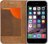 Senza - iPhone 6 / 6s Hoesje - Book Case Raw Seriess Licht Bruin
