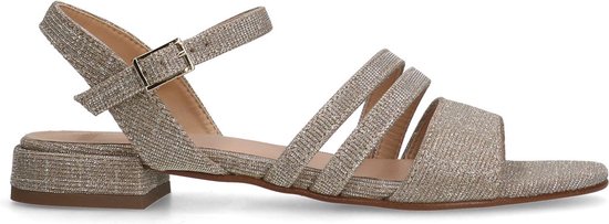 Manfield - Dames - Gouden glitter sandalen