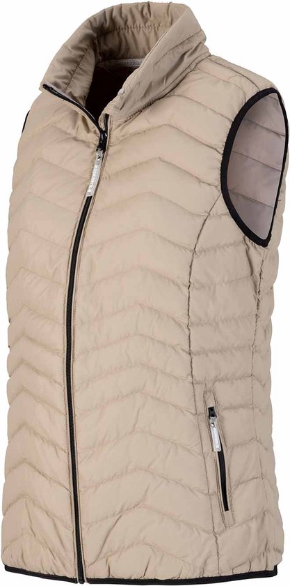 BJØRNSON Mette Bodywarmer Dames - Winddicht - Padded - Maat 50 - Beige